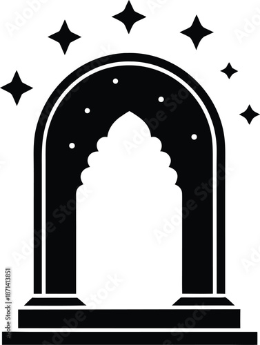 Magic Portal Gateway silhouette vector art Illustration