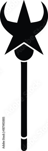 Magic Staff silhouette vector art Illustration