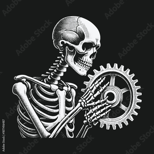 Skeleton Mechanic: A Grim Reminder of Times Relentless March.