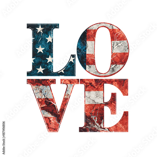 Celebrate freedom with patriotic love for the USA on Independence Day with this design showing red white and blue colors Generative AI