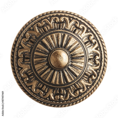Ornate Round Metal Fixture With Intricate Design Found in Various Locations