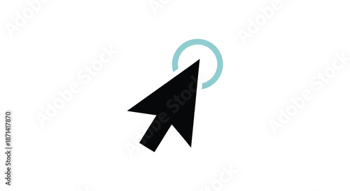A simple illustration depicts a black arrow pointing upwards with a light blue halo above it