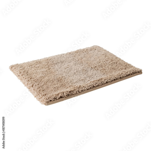 Soft Beige Rug Placed on a Wooden Floor in a Cozy Living Space