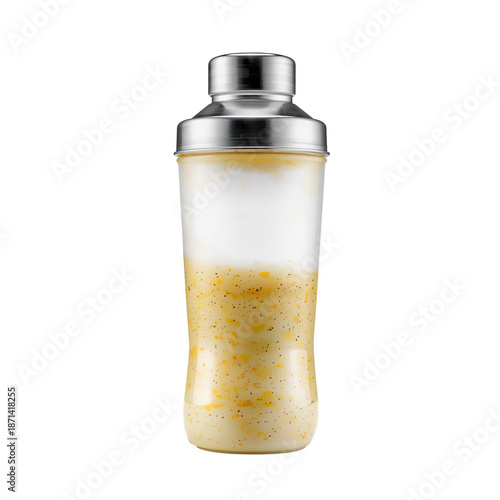Squeeze Bottle With Dressings Filling at a Kitchen Counter