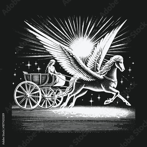 Pegasus Chariot: A Celestial Journey Through the Night Sky.