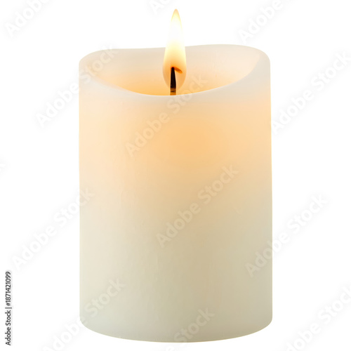 Soft Glow From a Candle in a Dark Room During Evening Hours