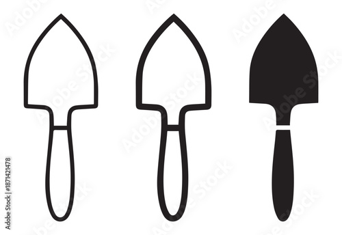 Putty Knife Icon Vector Illustration for Painting, Construction, and DIY Projects. Minimal Putty Knife Vector Icon in Flat and Line Style for Web, App, and UI Projects.