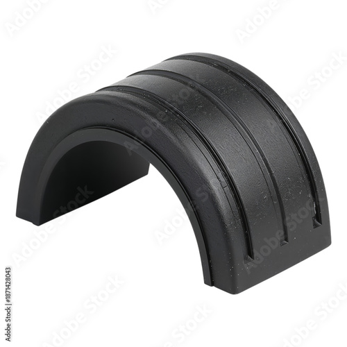 Black Rubber Arch Shaped Object Used for Various Purposes in Construction or ...