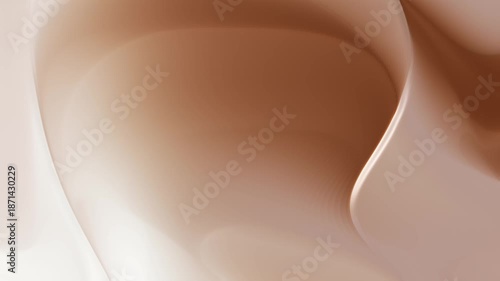 Smooth Creamy Liquid Flowing Waves Gentle Fluid Motion Abstract Background Subtle Pastel Swirls