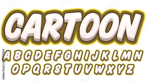 Cream Soft Golden Cartoon Text Effect