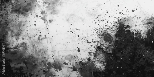 Aged vintage wallpaper design featuring a dirty gray concrete wall surface with a rough stone texture and grungy paint patterns on an old weathered paper backdrop