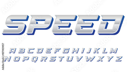 Silver Chrome Speed Text Effect