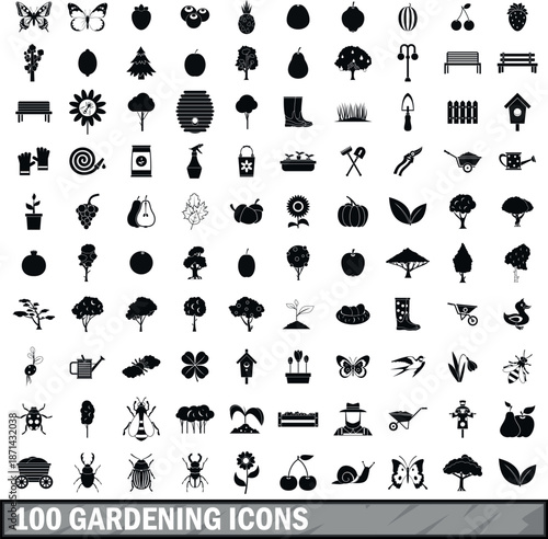 100 Gardening and Plant Icons
