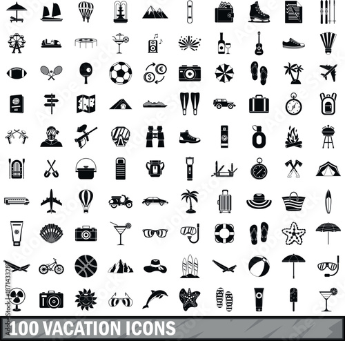 100 Vacation and Travel Icons