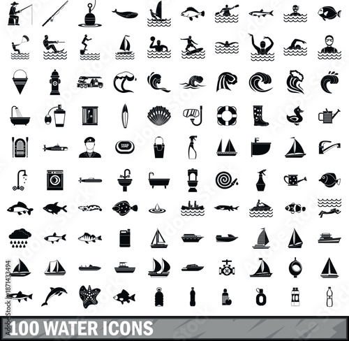 100 Water and Hydration Icons
