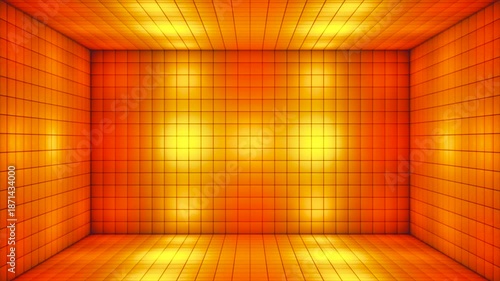 Broadcast Hi-Tech Alternate Blinking Illuminated Cubes Room Stage, Multi Color, Events, 3D, Loopable, 4K