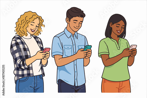 Team staying in touch while on the move with the speed of modern technology.