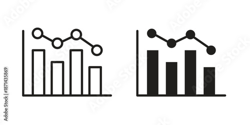 Stats icons logo design, Pictogram Icons