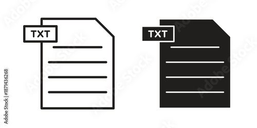 Text icons logo design, Pictogram Icons