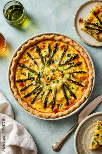 Vegetable puff pastry tart
