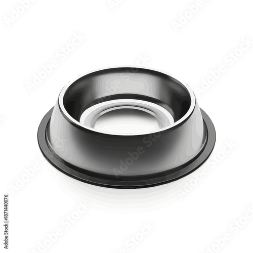 Modern stainless steel pet bowl with non-slip base for easy cleaning