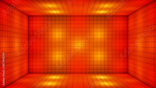 Broadcast Hi-Tech Alternate Blinking Illuminated Cubes Room Stage, Multi Color, Events, 3D, Loopable, 4K