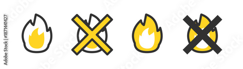 燃えるゴミ、燃えないゴミのイメージイラスト。Illustration of burnable and non-burnable garbage.