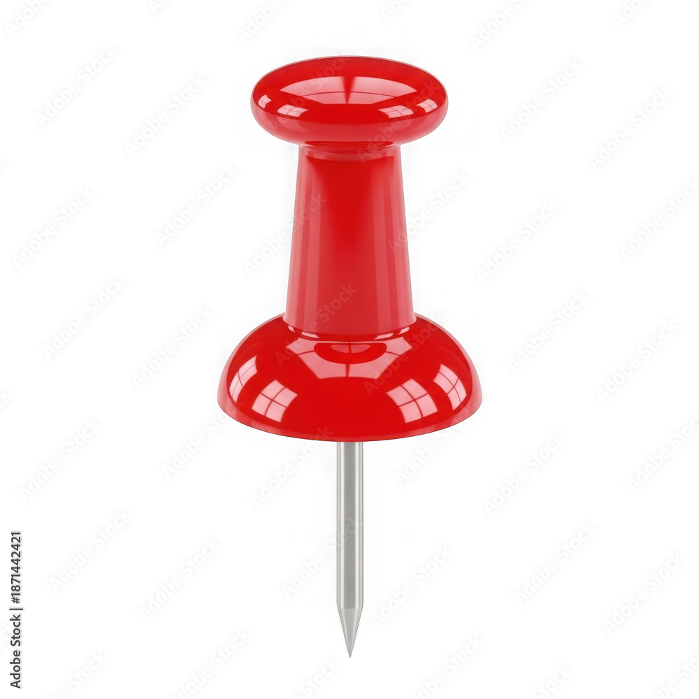 Fototapeta premium Single red pushpin