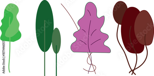 vector illustration of a green leaf