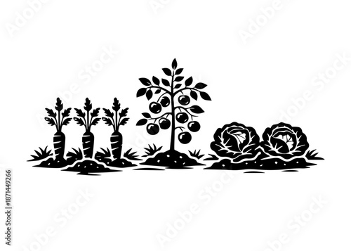 garden vector icon on a white background
Vector black icon
