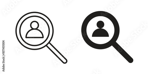 Hiring icons on white background. Line vector sign, symbol for web and mobile