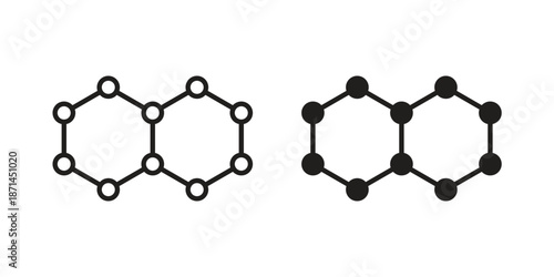 Hormones icons on white background. Line vector sign, symbol for web and mobile