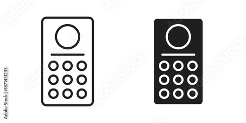 Intercom icons on white background. Line vector sign, symbol for web and mobile