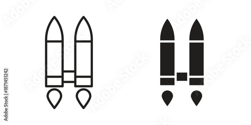 Jetpack icons on white background. Line vector sign, symbol for web and mobile
