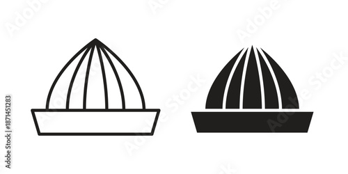 Juicer squeezer icons on white background. Line vector sign, symbol for web and mobile