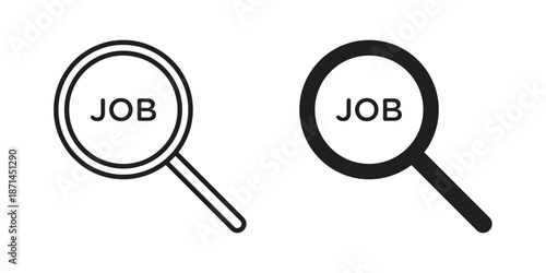 Job vacancy icons on white background. Line vector sign, symbol for web and mobile