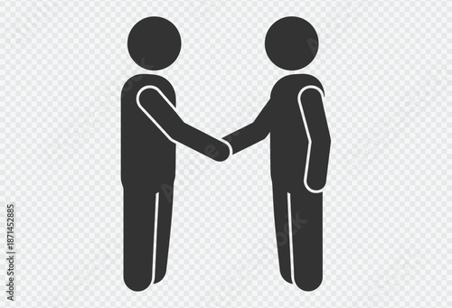 Handshake between two people representing partnership and agreement