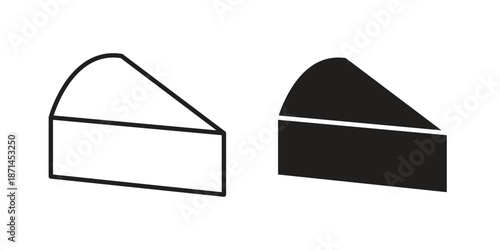 Parmesan icons on white background. Line vector sign, symbol for web and mobile