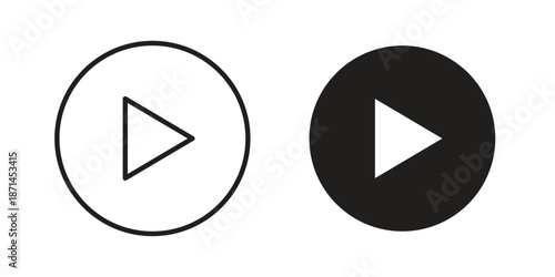Playback icons on white background. Line vector sign, symbol for web and mobile