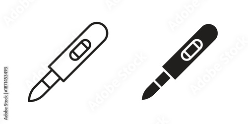 Pregnancy test icons on white background. Line vector sign, symbol for web and mobile