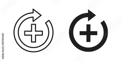 Recovery icons on white background. Line vector sign, symbol for web and mobile