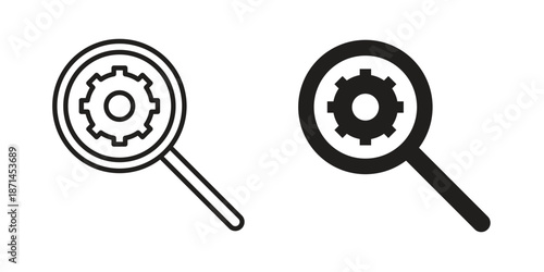 Resource icons on white background. Line vector sign, symbol for web and mobile