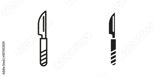 Scalpel icons on white background. Line vector sign, symbol for web and mobile