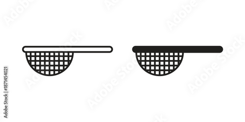 sieve icons on white background. Line vector sign, symbol for web and mobile