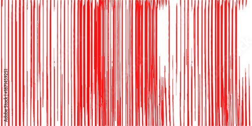 Seamless vector illustration of a retro red and white striped pattern featuring colorful vertical lines and a vintage paper texture for use as a decorative backdrop or art wallpaper design