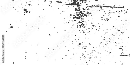 An abstract grunge ink splat design featuring black paint splashes and liquid droplets on a white paper texture wallpaper illustration