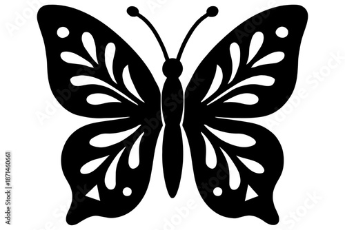butterfly on white background,
Cute Butterfly Icon, Simple Vector for Web