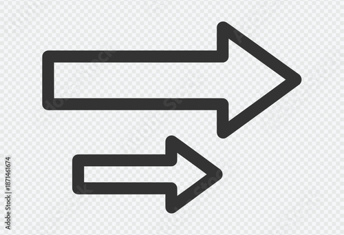 Arrows pointing right indicating direction or progress in a simple and modern design