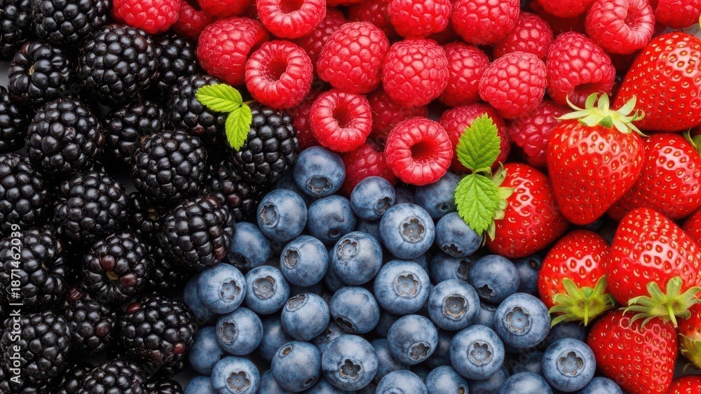 Obraz premium Assorted berries display