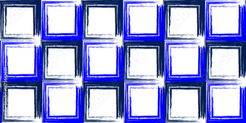 Blue and white lattice illustration alternating into square shape medium size. eps 10